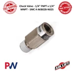 Air Lift Check Valve 1/4? Fnpt X Mnpt Smc AKB02B-N02S Steel #22662. Fixed Price $51.96.