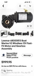 Lewmar 68000813 Boat Marine V2 Windlass 12V Fast-fit Motor And Gearbox Assembly. Fixed Price $899.99.
