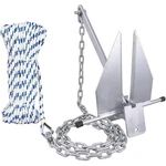 Galvanized Fluke Style Anchor Kit 8LB Portable Young Marine Rope Shackles. Fixed Price $179.99.
