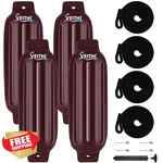 Veithi Boat Fenders Bumpers 4 Pack Ribbed Vinyl Twin Eyes Docking. Fixed Price $185.94.