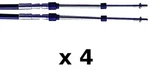 4 Pack 13 Ft Xtreme Control Cables Fits Honda Suzuki Tohatsu Yamaha Nissan. Fixed Price $285.75.