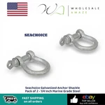 Seachoice Galvanized Anchor Shackle Pack Of 2 - 1/4 Inch Marine Grade Steel. Fixed Price $19.99.