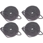 Pack Of 3/4 Inch X 50 Ft Black Double Braid Nylon Mooring And Docking Lines. Fixed Price $400.13.