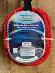 Shakespeare Reflective Nylon Dock Line 25 Ft X 1/2 Dia Spliced Eye Red Visiflect. Fixed Price $11.99.