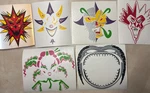 Insane Clown Posse Second Deck Jokers Cards Set 6 Tall Vinyl Decals. Fixed Price $45.00.