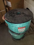 Cwc Blue 1/2" X 600' Teal/green W/ Tracer New Rope, Damaged Spool. Fixed Price $125.00.