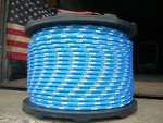 Sailboat Rigging Rope 7/16" X 300' Blue/white Double Braided Sheet Halyard Line. Fixed Price $323.50.