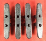 Four Pack Nylon Boat Dock Cleats 4 1/2" Black Plastic Seachoice. Fixed Price $21.99.