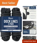 15 X 1/2 Inch Dock Lines 2-PACK Soft & Shock-absorbent Boat Ropes. Fixed Price $41.99.