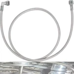 Steel Braided 48" Long With 90 End Turbo Oil Feed Line For 4AN Style Fittings.. Fixed Price $25.99.
