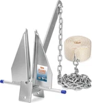 Ouleme 13LB Fluke Anchor Kit 100FT Nylon Rope Chain Pontoon Dinghy Bass 20-32FT. Fixed Price $95.99.