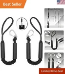 Pk Black Bungee Dock Lines For Boats 2FT With 316 Stainless Clip Acces.... Fixed Price $39.06.