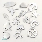 5PCS Polished Stainless Steel Pendant Heart Star Anchor Apple Butterfly Charm. Fixed Price $6.50.