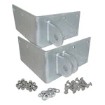 Floating Dock Outside Corner Hinge Plate, & Female Set - Galvanized Steel. Fixed Price $79.99.