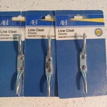 Abi Marine 4" Boat Dock Cleats Lot Of 3 Chrome Plated Bronze. Fixed Price $16.95.