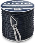 Rainiersupplyco Boat Anchor Rope - Double Braided 100 Ft X 3/8 Inches, Black. Fixed Price $65.68.