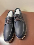 Johnny Bigg Mens Anchor Leather Boat Shoes Navy Blue J213FWC200 UK15-US16 N149. Fixed Price $94.88.