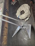 Waterspike / Panther Foldable Boat Anchor, & 90 Of Marine-grade Nylon Rope. Fixed Price $49.99.