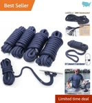 High-performance 15' Nylon Dock Lines 4 Marine Grade Ropes With Strong Eyelet. Fixed Price $67.99.