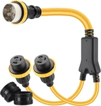 3FT Marine Shore Power Y Splitter SS2-50P 50A Plug To (2) 30A L5 30R Female. Fixed Price $106.10.