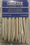 Charter Marine Gold White Double Braided Premium Nylon Dock Line 15 X 3/8. Fixed Price $9.95.
