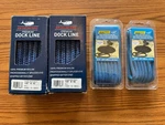 4 Premium Double Braid Docklines, New England Rope 1/2"X15', Seachoice. Fixed Price $55.00.