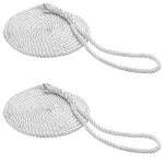 Pack Of 3/4 Inch X 25 Ft Three Strand Twisted Nylon Mooring Docking Lines. Fixed Price $102.69.