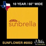 Sunbrella Sunflower 60" 6002 Awning Canopy / Marine Canvas Fabric Yd Lot. Fixed Price $28.53.