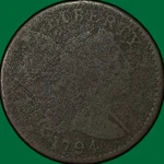 1794 Head Of 1795 Liberty Cap Large Cent Very Good Vg Coin, Corrosion #38065. Fixed Price $449.95.