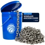 Boat Windlass Anchor Chain 1/4" X 125', Grade 43 Ht G4 Stainless Steel. Fixed Price $728.00.