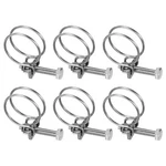 Meterxity 6-PACK Double Wire Hose Clamp, 25-29MM 304 Stainless. Fixed Price $11.23.