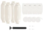 Rockville FEN485-WHITE Boat Fender Package Bumpers 8.5"X27", Covers, Lines. Fixed Price $129.95.