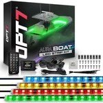 OPT7 4PC Led Boat Interior Lighting Strip Kit Multi Color Glow Neon Marine Deck. Fixed Price $68.39.