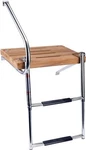 Amarine Made 2 Steps Boat Stainless Ladder Out-board Swim Teak Platform. Fixed Price $130.99.