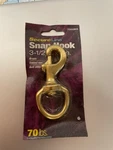 Secure Line #7000BS Snap Hook 3-1/2-INCH By 1-INCH 70-POUND Brass Swivel Eye. Fixed Price $18.75.