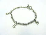 Stainless Steel Double Loop Toggle Chain Bracelet With Lobster Clasps. Fixed Price $13.50.