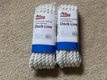 New Seafit Dock Lines 1/2"X20' Pre Spliced 3-STRAND White Nylon For Up To 30. Fixed Price $23.00.