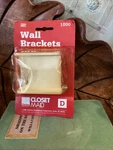 Closet Maid Package Of Wall Brackets W/ Anchors, Part #1000 New Old Stock 1992. Fixed Price $9.89.